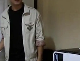 Hot Asian man goes solo in gay porn video