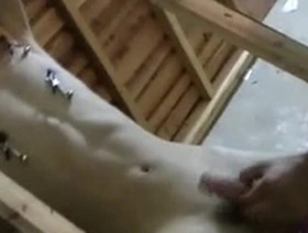 Young Asian men as sex slaves in BDSM scene with milk and cumshots