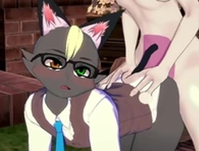Furry Yaoi 3D animation with Aimal Crossing and Mewtwo x Raymond scenes.