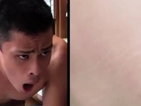 Young Asian man gets gay sex in prison with a police officer