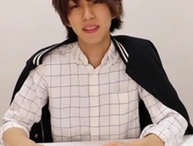 Skinny Japanese gay boy masturbates and gets whipped