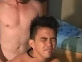 Asian twink hardcore anal scene with a step daddy