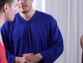 Doting stepdads prepare their twink stepsons for a marathon of pleasure