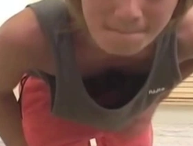 Young Japanese hunk with a perfect ass, masturbating his big cock hard.