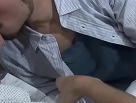 Gay sex with an Asian and a white twink with a happy ending