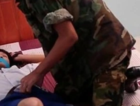 Young and straight military Asian twink’s bareback anal sex scenes