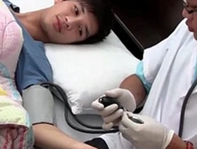 Gay Asian men in kinky medical role play with rimming and barebacking