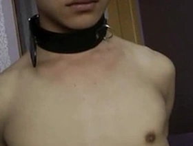 Asian boy in BDSM bondage for training