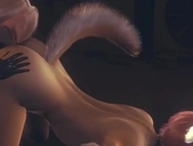 Furry Yaoi: A steamy scene of a fox giving oral sex and analingus to a boy.