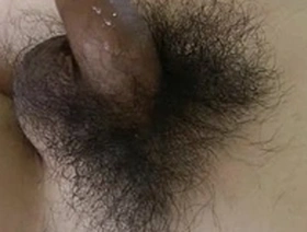 Young Asian boy caught in the act of masturbation with a big cock