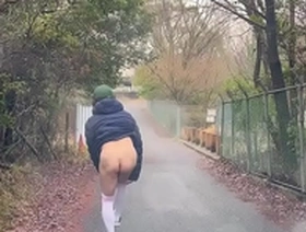 Mayu-chans femboy adventure of self-discovery and pleasure in a rainbow dawn outdoors alone.