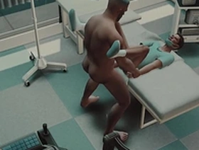 A straight man gets treated by a gay nurse and gets a facial in The Sims 4.