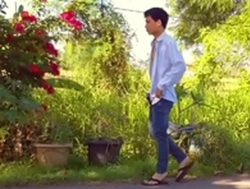 I enjoy a stroll at the Beauty Garden to celebrate my award.