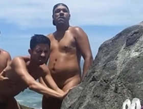 Gay beach orgy in Rio de Janeiro, Brazil