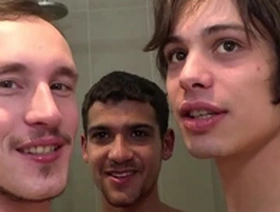 A hot gay group sex scene with TiktTok famous Portuguese men