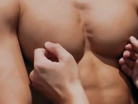Beautiful muscles and nipples with edging climax