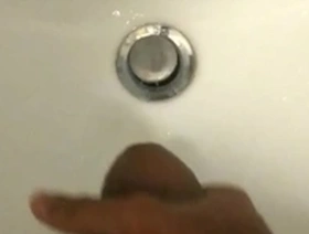 Asian teenagers bathroom solo pleasure ends up in a facial