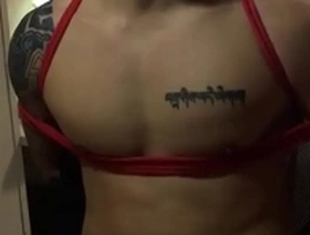Amateur asian chinese japanese tattooed muscle hunk man gay bdsm orgasm denial teased rope play cum control