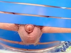 Grandpa secretly cums in his lounge chair