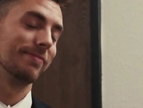 Office clerk has no choice but to suck boss' step-son cock