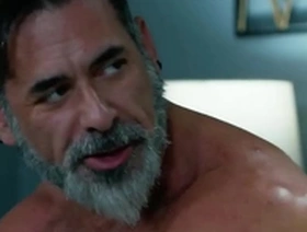 Young gay boy massages then has sex with older step daddy