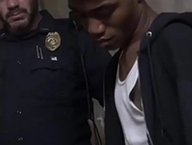 Double gay black fucking Suspect on the Run, Gets Deep Dick Conviction