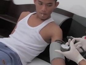 Asian patient seduces twink doctor and fucks his asshole