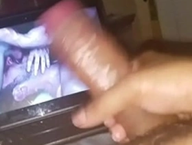 uncut dude busts a nut