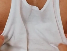 I played with this muscle guy's nipples