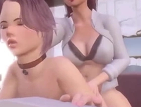 Petboy for a shemale milf is the best birthday present - 3d futa on femboy