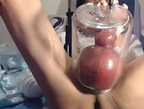 One day ,i pump my small cock balls and asshole .i love big balls .