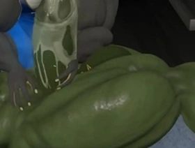 Muscle furry gator massage
