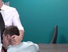 Nextdoorbuddies hunk asian boss barebacks employee at work