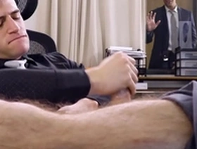 Adult time - trevor brooks' gay boss jordan starr caught him jerking off in the office!