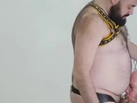 Chubby cocksucker barebacked till cum on ass
