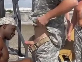 Military men gay sexy Staff Sergeant knows what is best for us.