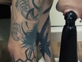 Japanese kinkster yoshi kawasaki gapes during rough solo
