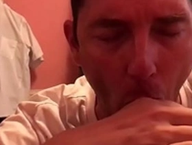 Me sucking a fat Latin cock and tasting his load