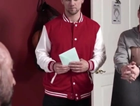 Adult time - dilf coach drew sebastian drills twink cheerleader and his jock bf in the same day