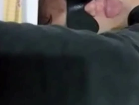 Asian slave serves his master by licking his feet